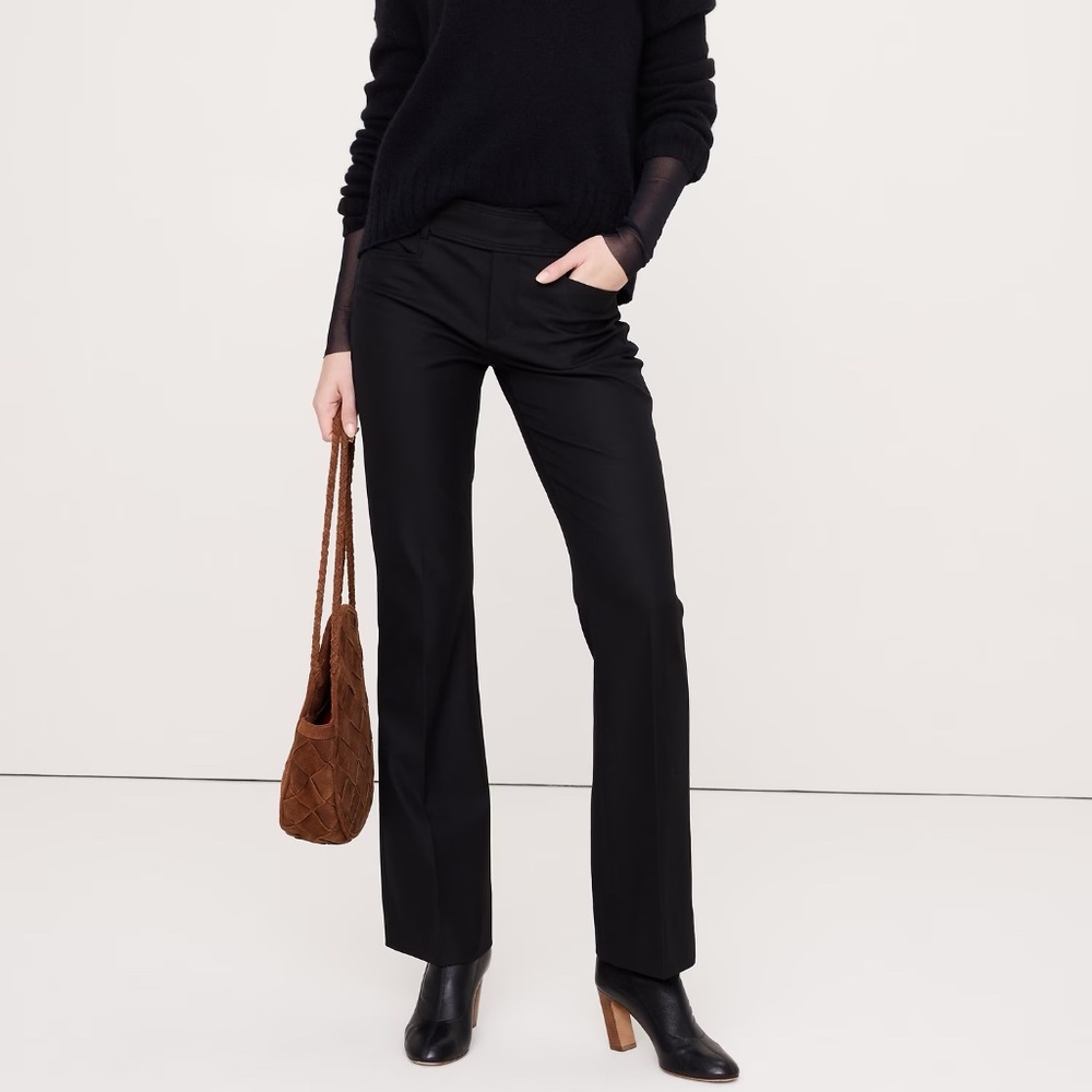 Classic Black Straight-Leg Women's Pants
